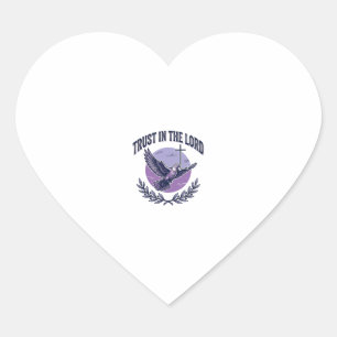 Vertrouw op de Heer Duif Christelijk T-Shirt Ontwe Hart Sticker