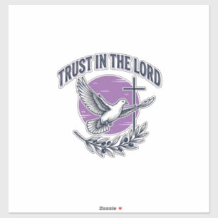 Vertrouw op de Heer Duif Christelijk T-Shirt Ontwe Sticker