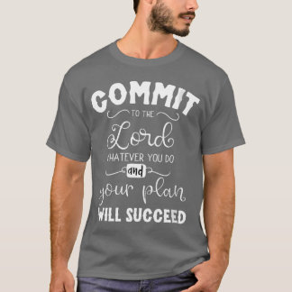 Vertrouw op de Heer Laat Christelijk Geloof Quote T-shirt