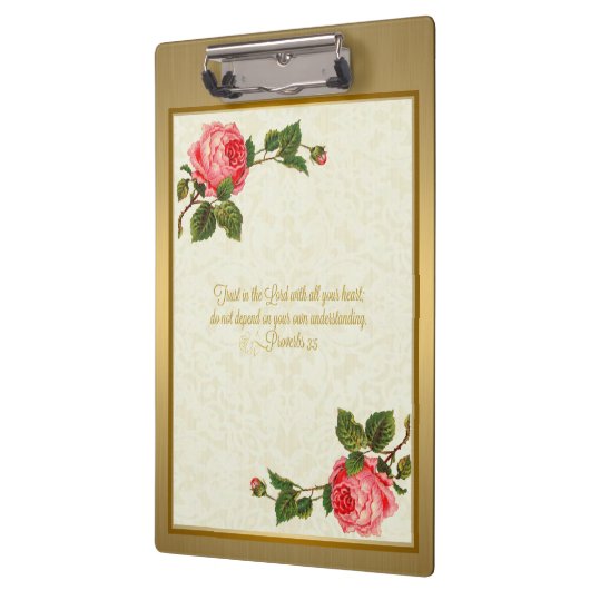 Vertrouw op de Heer met al uw Hart Klembord (Links)