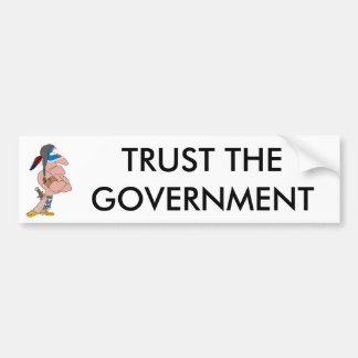Vertrouw op de regeringsbumpersticker bumpersticker