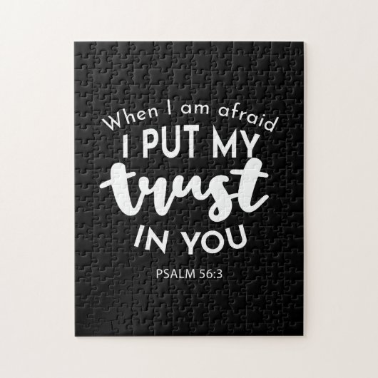 Vertrouw op duisternis als ik bang ben, vertrouw i legpuzzel (Verticaal)