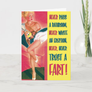 Vertrouw op een Fart Funny Birthday Kaart