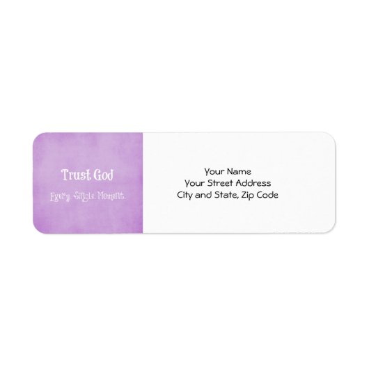 Vertrouw op God Quote Etiket (Voorkant)