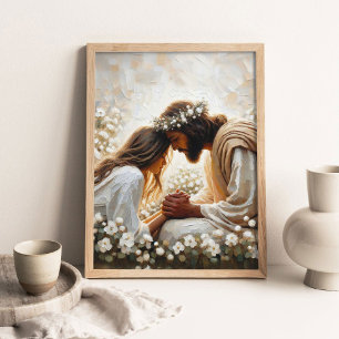 Vertrouw op Hem, Christelijke Wanddecoratie, Jezus Poster