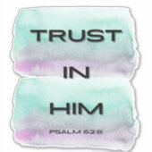 Vertrouw op Hem Psalm Sticker (Voorkant)