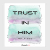 Vertrouw op Hem Psalm Sticker (Vel)