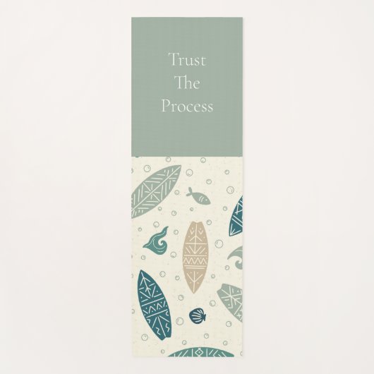 Vertrouw op het proces Kust Surfboard Yoga Mat (Voorkant)