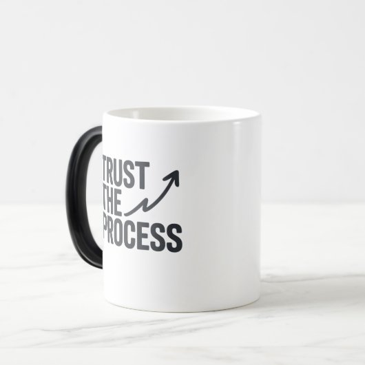 Vertrouw op het proces | Motivatie morphing-Mok Magische Mok (Voorkant links)