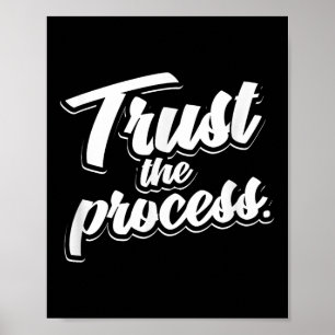 Vertrouw op het proces Motivatie Quote Workout Gym Poster