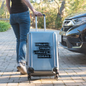 Vertrouw op je gekke ideeën | Etiket sticker (Koffer Insitu)