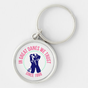 Vertrouw op je Great Dane Sleutelhanger