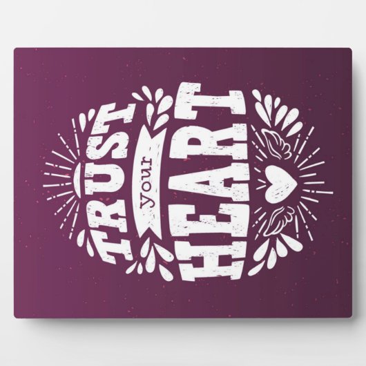 Vertrouw op je hart fotoplaat (Voorkant)