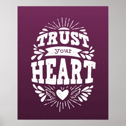 Vertrouw op je hart poster (Voorkant)