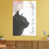 Vertrouw op je instincten canvas afdruk (Insitu (Woonkamer))