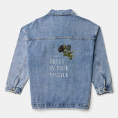 Vertrouw op je Magick Black Roos Denim Jacket (Achterkant)