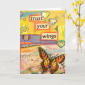 Vertrouw op je Wings Card Kaart (Gele Bloem)