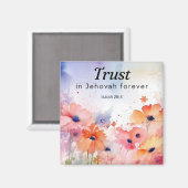 Vertrouw op Jehovah Forever Magnet Magneet (Voorkant / Achterkant)