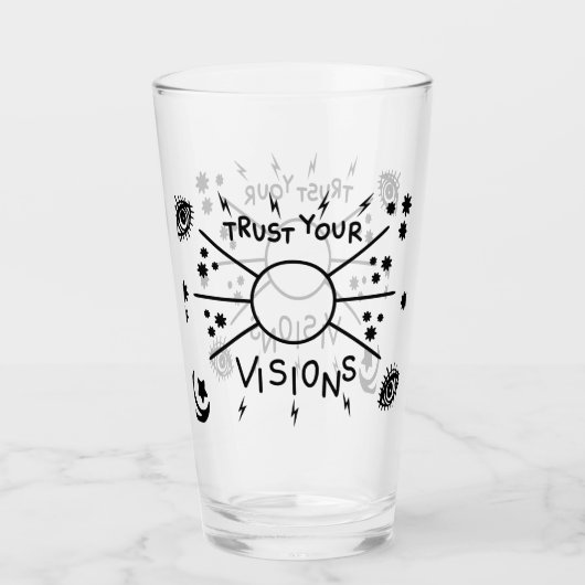 Vertrouw op uw visioenen Glass Cup Glas (Voorkant)