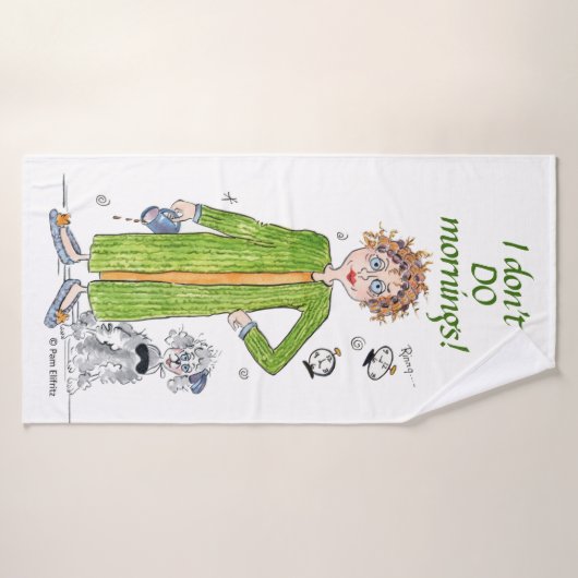 Vertrouwd Gezegde dat ik geen ochtendkarikatuur do Badhanddoek (Badhanddoek)