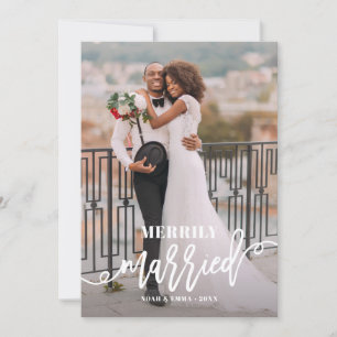 Vertrouwde met de hand gehuurde huwelijksfeestdag feestdagenkaart