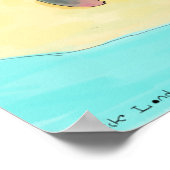 Vertrouwde vis op woestijneiland Funny Poster (Hoek)