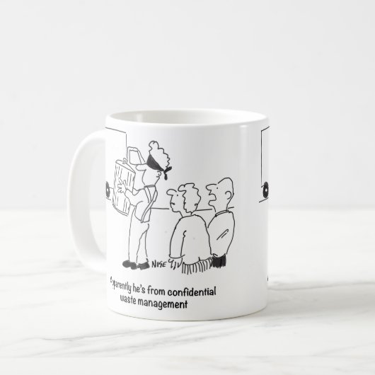 Vertrouwelijk afvalbeheer koffiemok (Voorkant links)