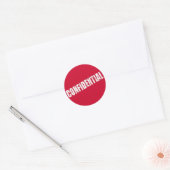Vertrouwelijk bestand rood ronde sticker (Envelop)
