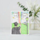 Vertrouwelijk regenboogAfstuderen Briefkaart (Staand voorkant)