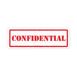 Vertrouwelijk rood stempel label
