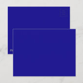 Vertrouwelijk slimme blauwe kleur briefkaart (Voorkant / Achterkant)