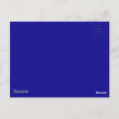 Vertrouwelijk slimme blauwe kleur briefkaart (Achterkant)
