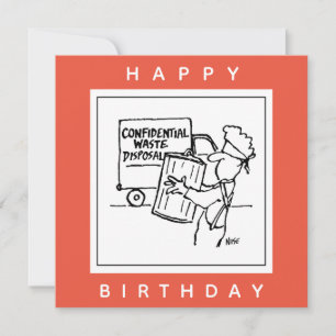 Vertrouwelijke Cartoon voor afvalverwijdering Kaart
