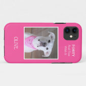 Vertrouwelijke hond met zielend oog 40 roze Case-Mate iPhone case (Achterkant (horizontaal))