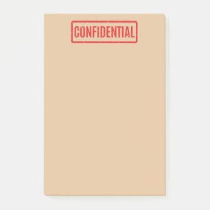 Vertrouwelijke postit-opmerkingen met stempel post-it® notes