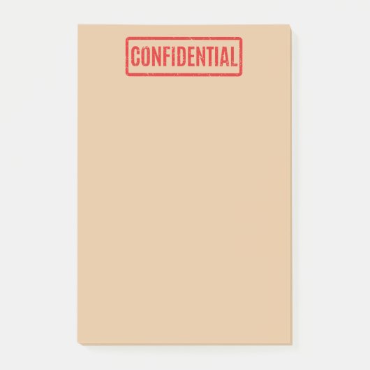 Vertrouwelijke postit-opmerkingen met stempel post-it® notes (Voorkant)