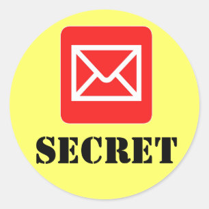 Vertrouwelijke Top Secret Warning-Sticker Ronde Sticker