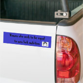 Vertrouwelijke vrouw bumpersticker (Op Truck)
