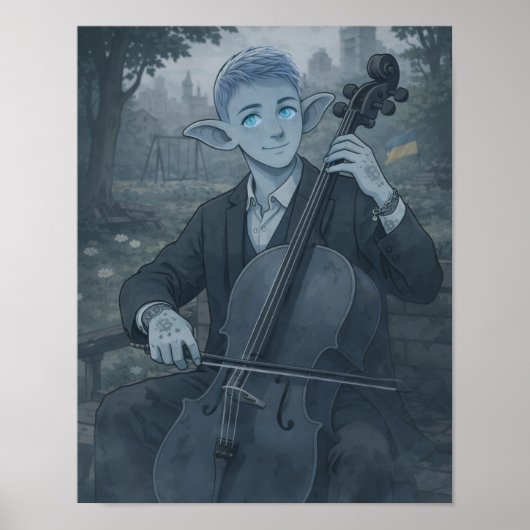Vertrouwen / Cellist / Park Poster (Voorkant)