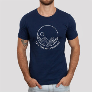 Vertrouwen dat de Bergen Bijbel verse Christelijk T-shirt