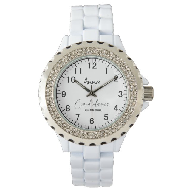 Vertrouwen Draag het als make-up - Modern Women's Horloge (Voorkant)
