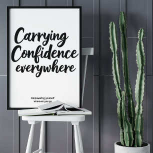 Vertrouwen dragen, jezelf bekrachtigen poster