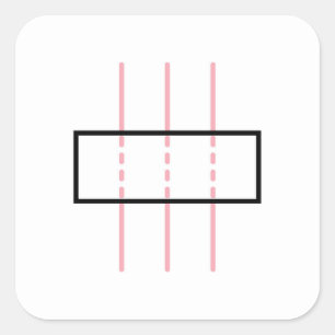 Vertrouwen en eerlijkheid in roze vierkante sticker