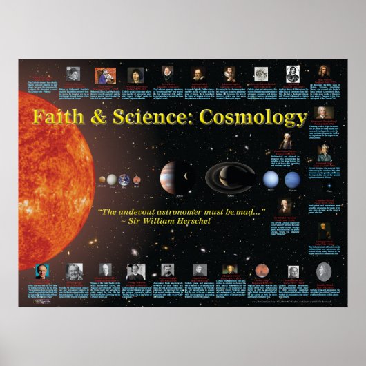 Vertrouwen en wetenschap: kosmologie poster (Voorkant)