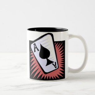 VERTROUWEN IEDEREEN, MAAR DOE DE KAARTEN AAN TWEEKLEURIGE KOFFIEMOK