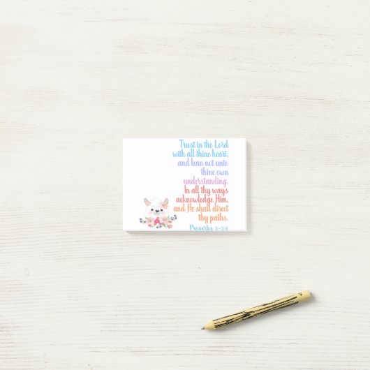 Vertrouwen in de Bijbel Verse Post-it® Notes (Op bureau)