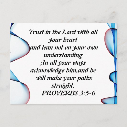 Vertrouwen in de heer Abstract kleurrijk briefkaar Briefkaart (Voorkant)