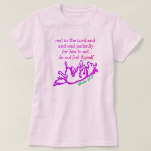 Vertrouwen in de Heer geduldig wachten tot hij T- T-shirt