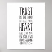 Vertrouwen in de Heer met al je hart, Proverbs 3 Poster (Voorkant)