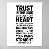 Vertrouwen in de Heer met al uw woorden, spreekwoo Poster (Voorkant)